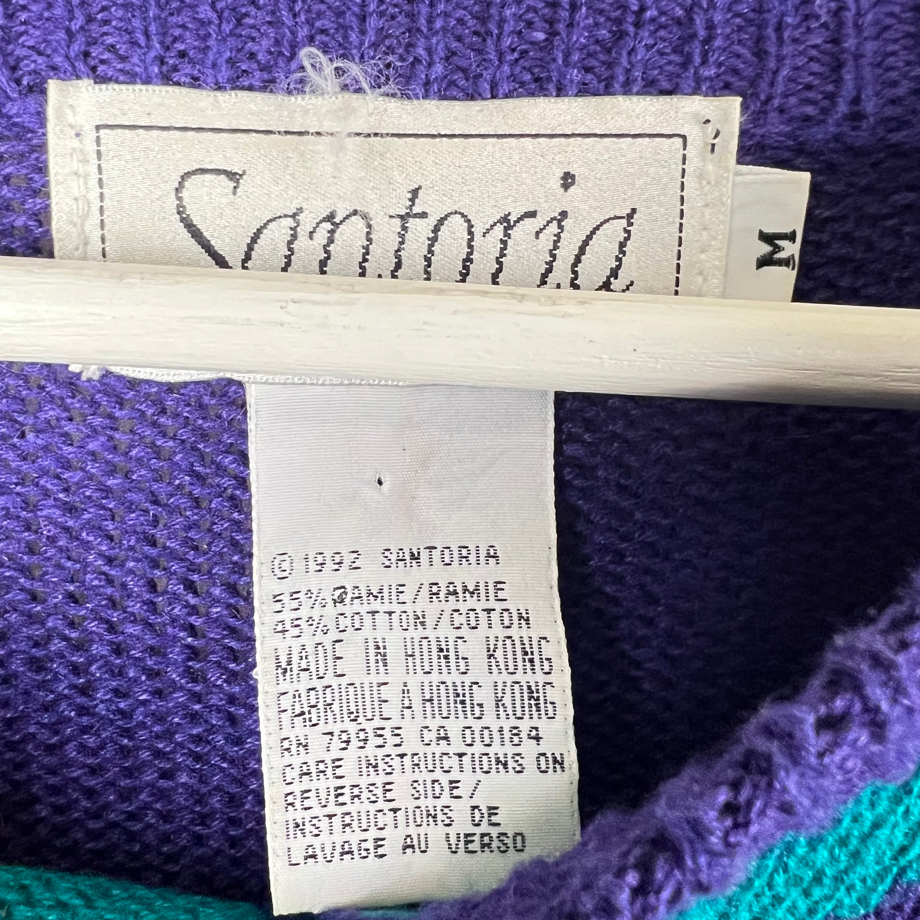 Vintage Santoria Women’s Multi Pattern Knit Purple