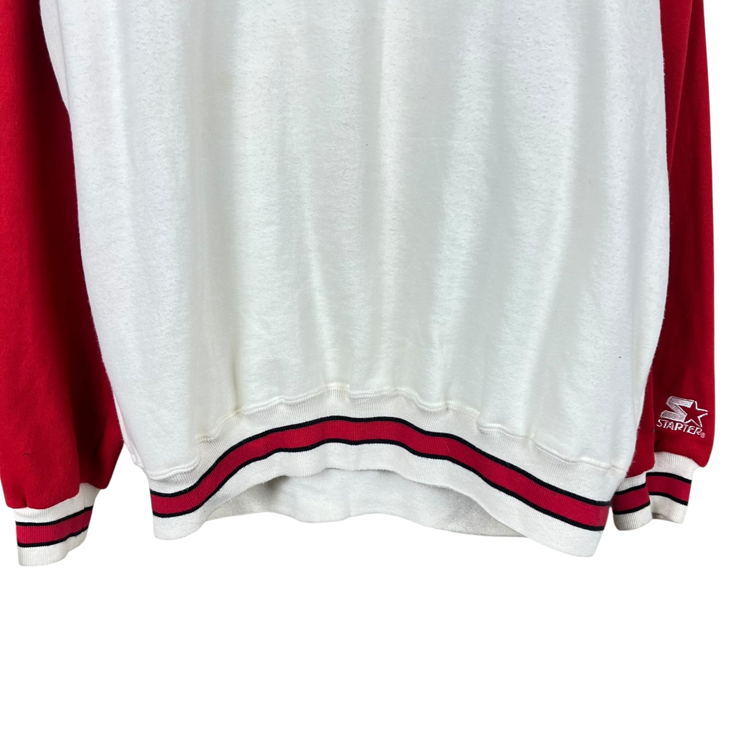 Vintage Starter CFL Calgary Stampeders Script Logo Hoodie Red/White