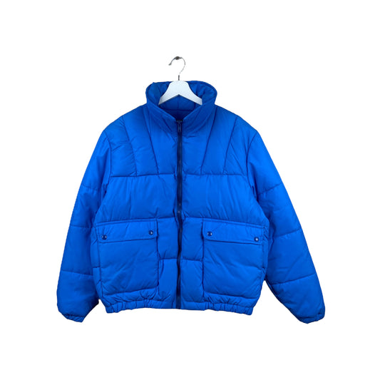 Vintage 80s Rice Sportswear Mountaineer Puffer Jacket Bright Blue