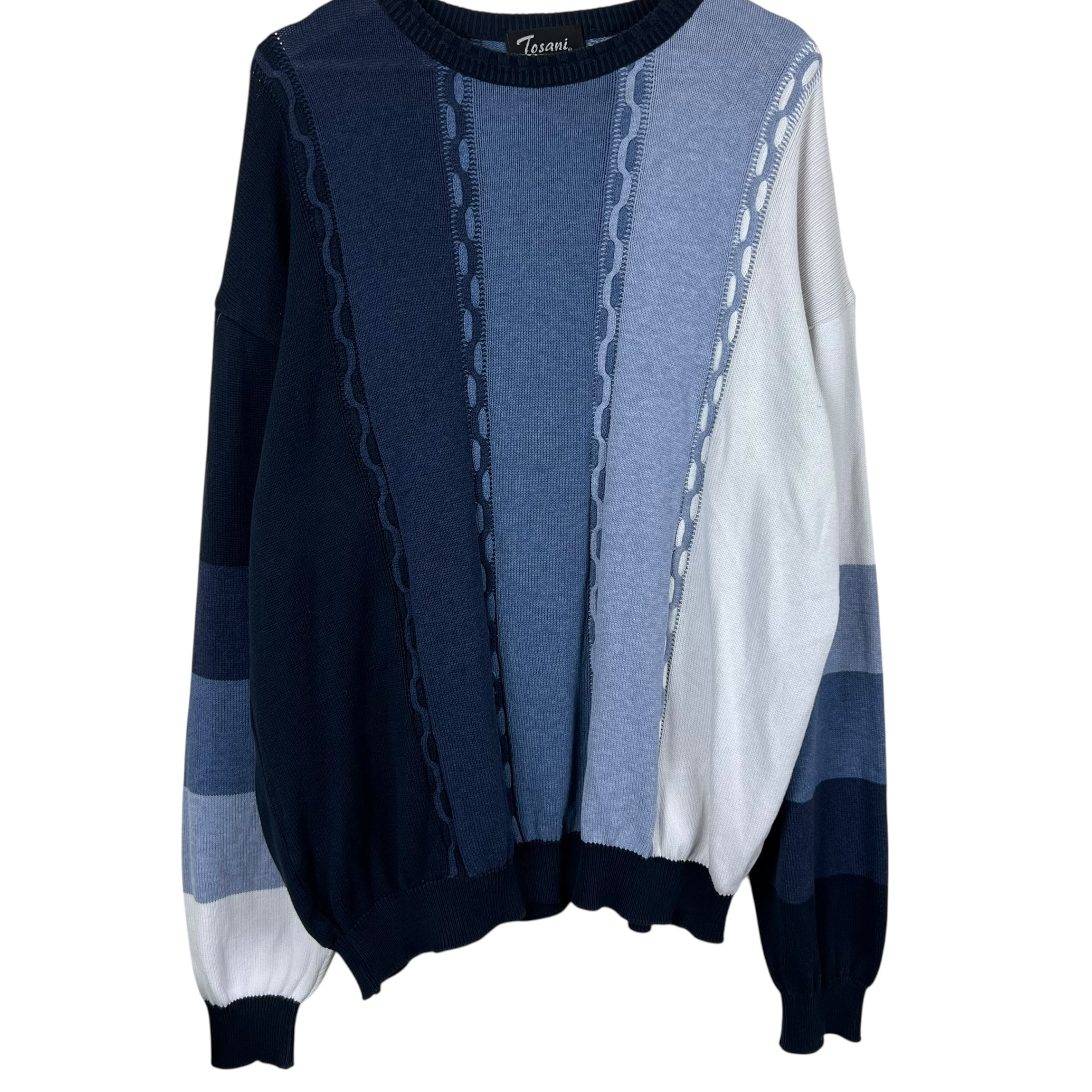 Vintage Tosani 3D Knit Shades of Blue Knit