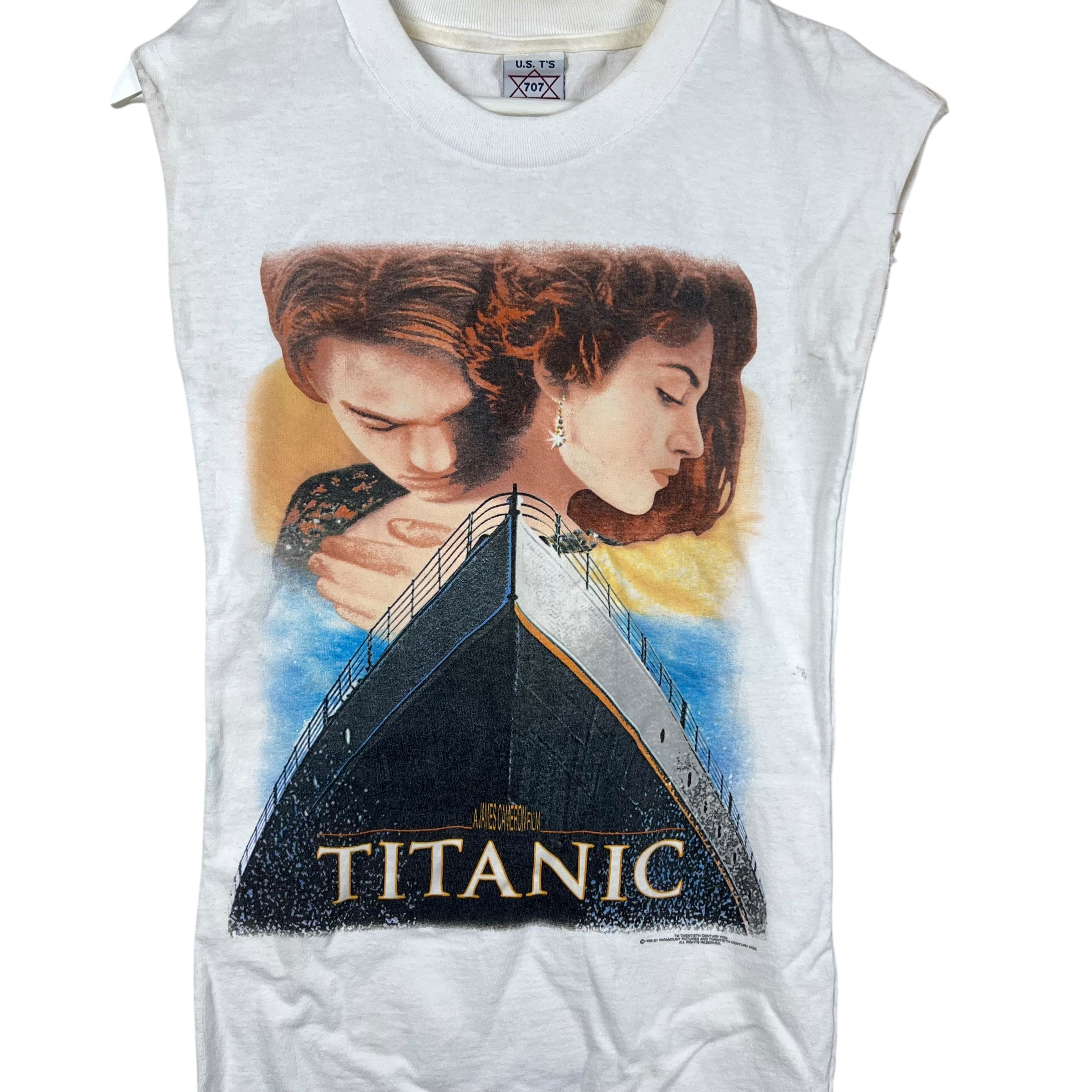 1998 Titanic Movie Promo Tee White