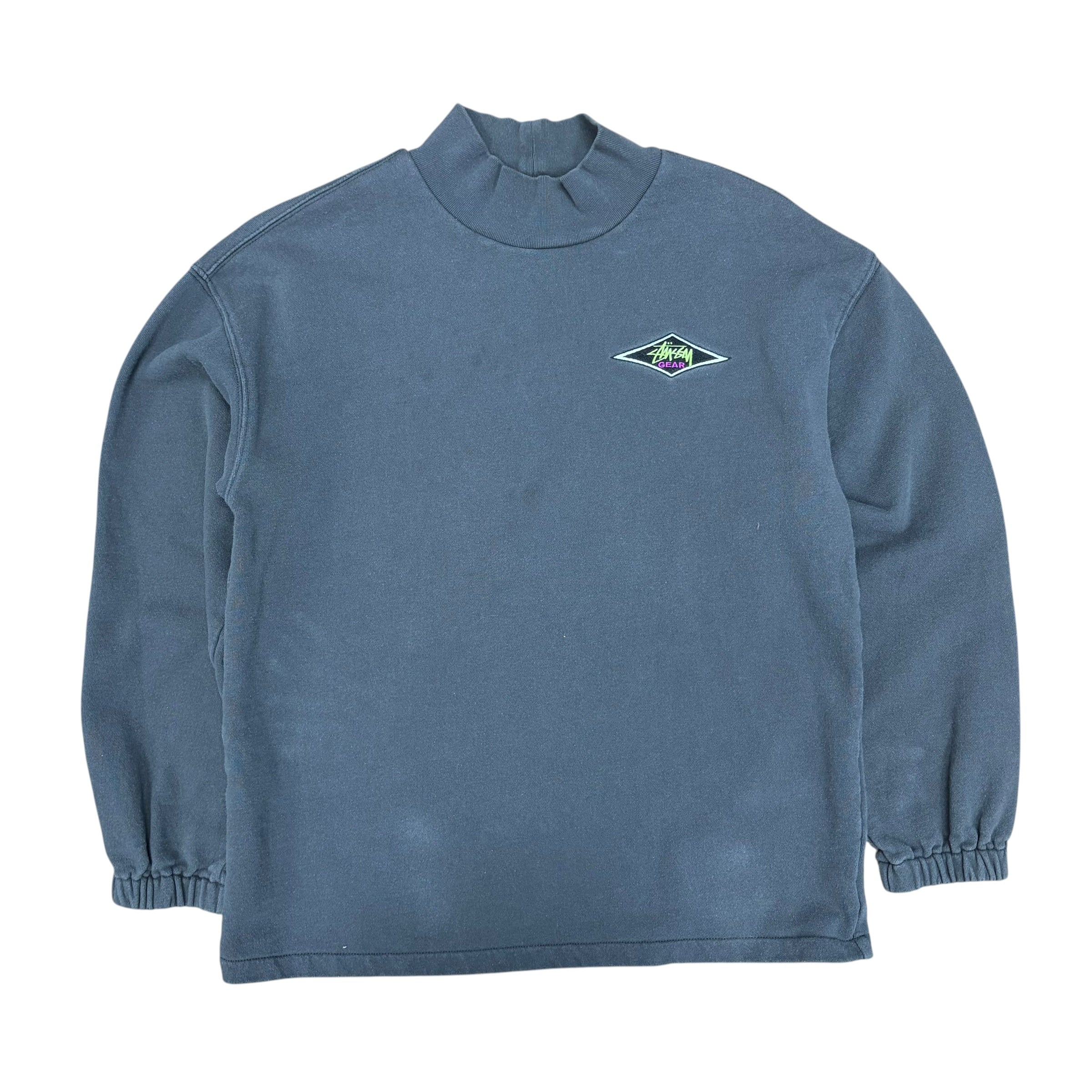Stussy Gear Logo Crewneck Dark Grey