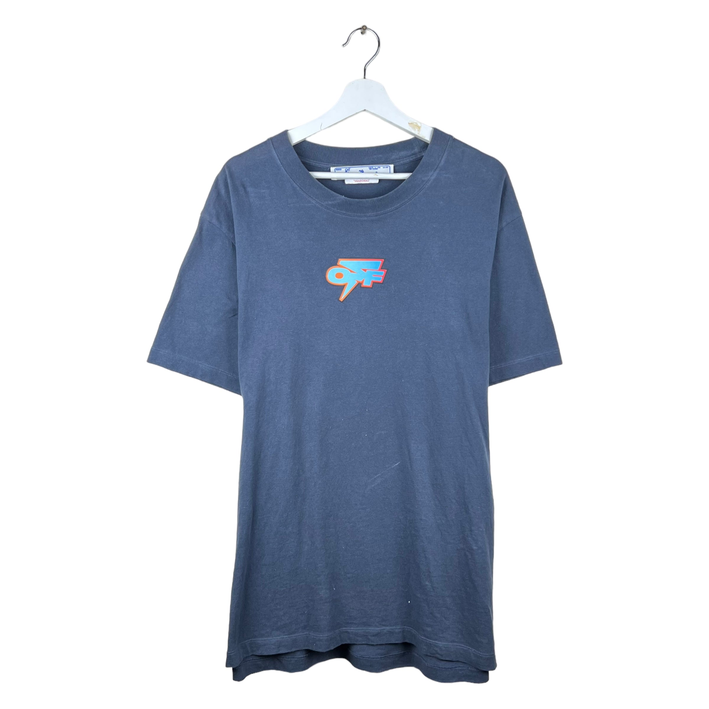 Off-White Degradé Thunder Graphic Tee Grey/Navy