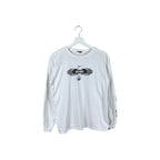 Vintage Y2K Nike NHL Edmonton Oilers Middle Swoosh Logo Longsleeve White