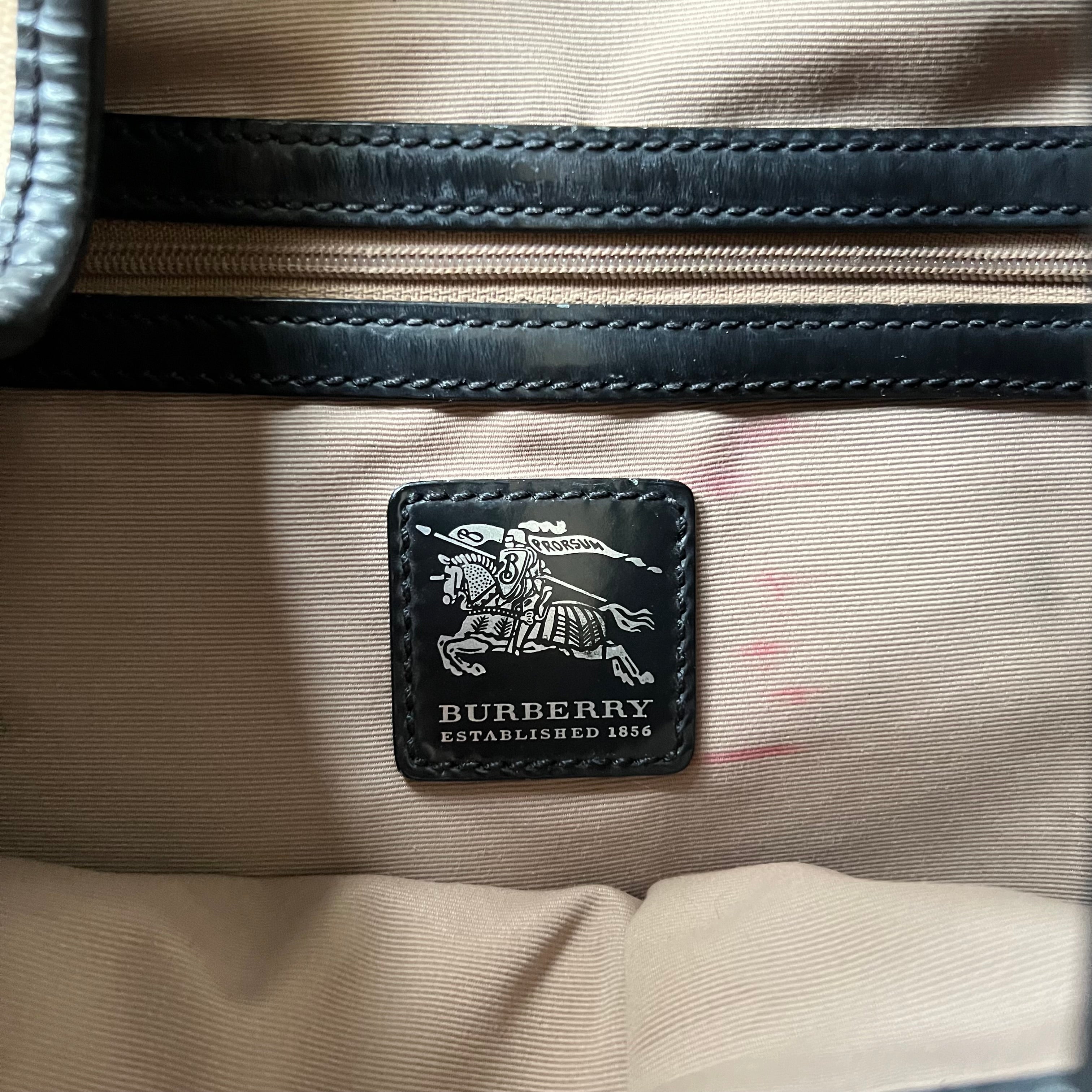 Burberry SuperNova Check Coated Canvas Hobo Bag Brown