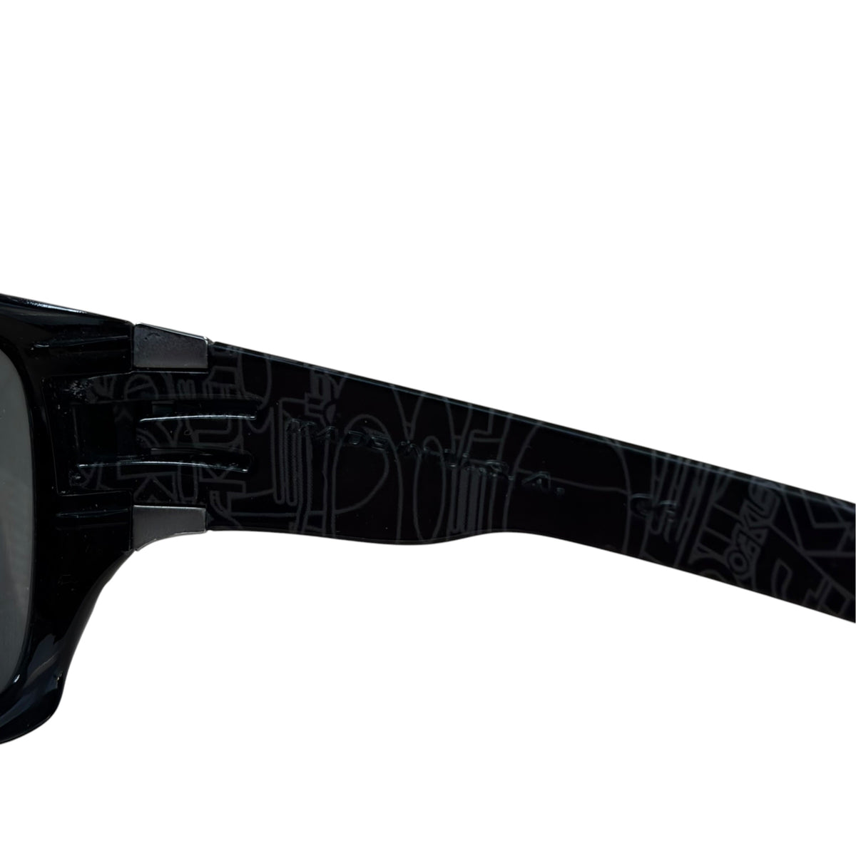 Oakley Dispatch Polarized Ghost Text Sunglasses Black