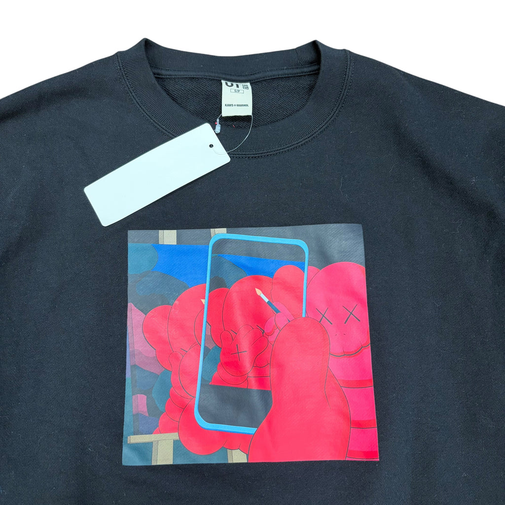 Uniqlo x KAWS x Andy Warhol Kids Graphic Crewneck Black