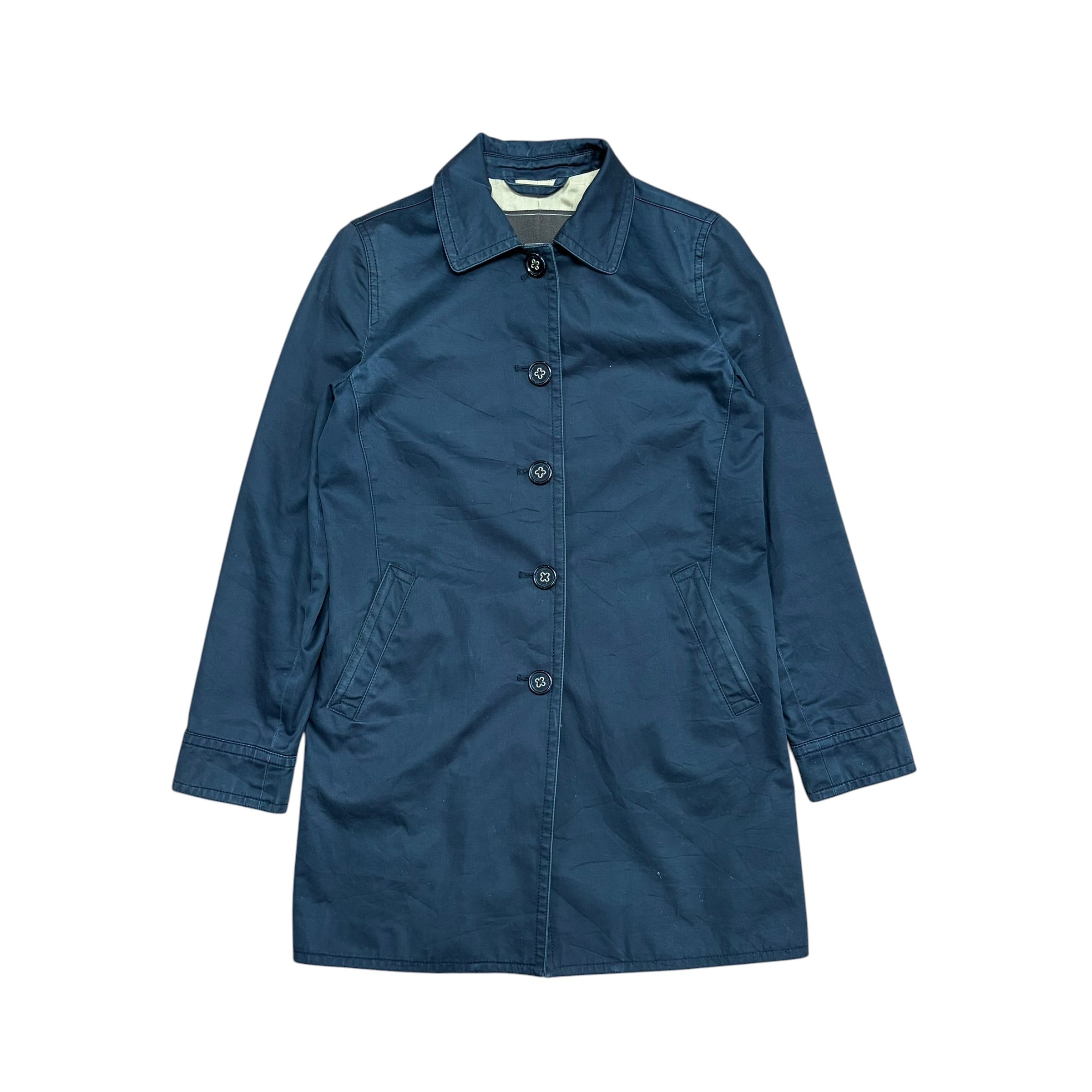 Vintage Coach Women’s Button Up Trench Coat Black