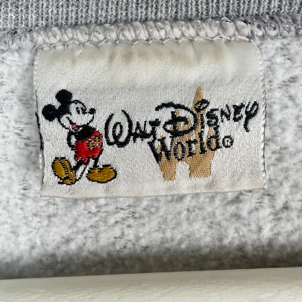 Vintage Walt Disney World Mickey Logo Crewneck Heather Grey
