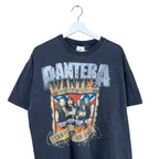 2001 Pantera “Reinventing The Steel” Wanted Poster Tour Tee Faded Black