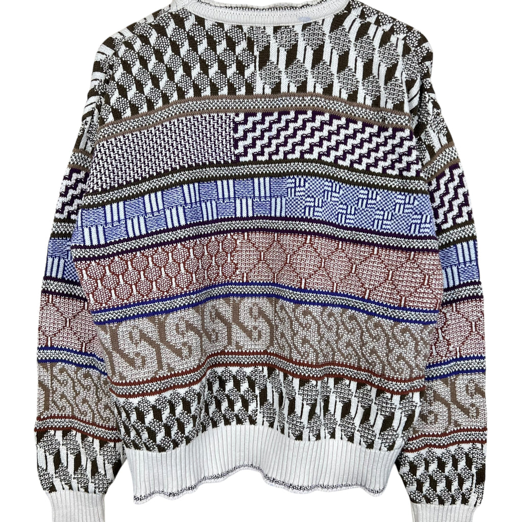 Vintage Colours By Alexander Julian Multi Pattern Stripe Knit