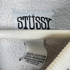 Stussy Checkered Logo Crewneck Beige