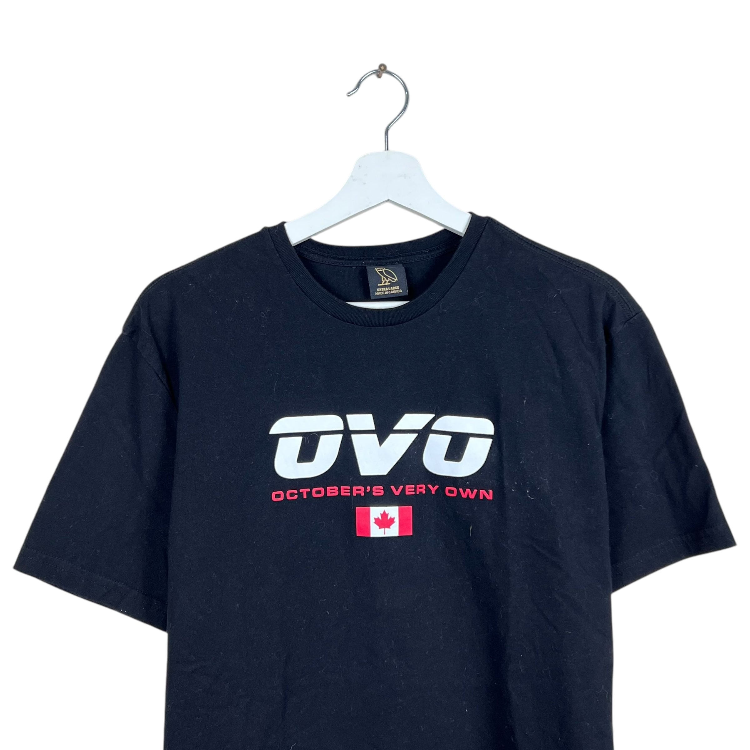 OVO Canada Flag Logo Tee Black