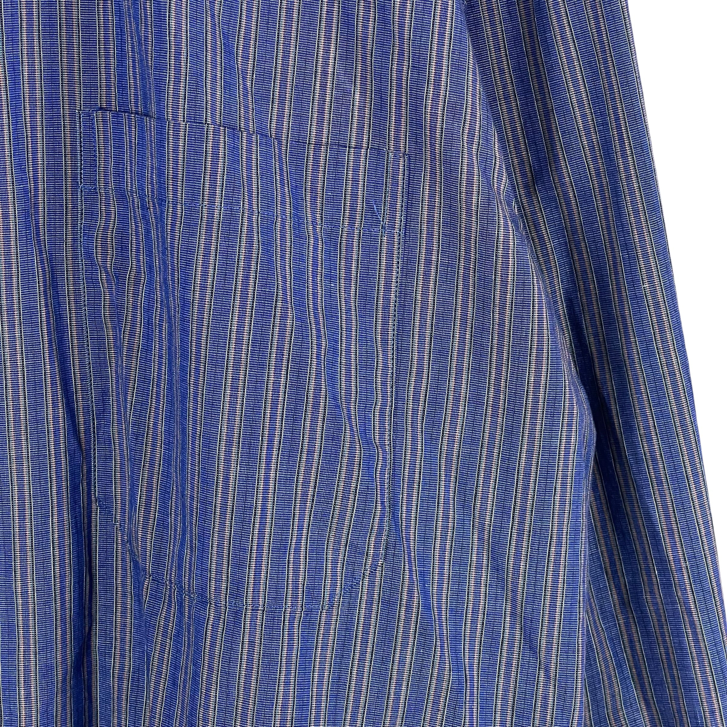 Christian Dior Striped Dress Shirt Blue