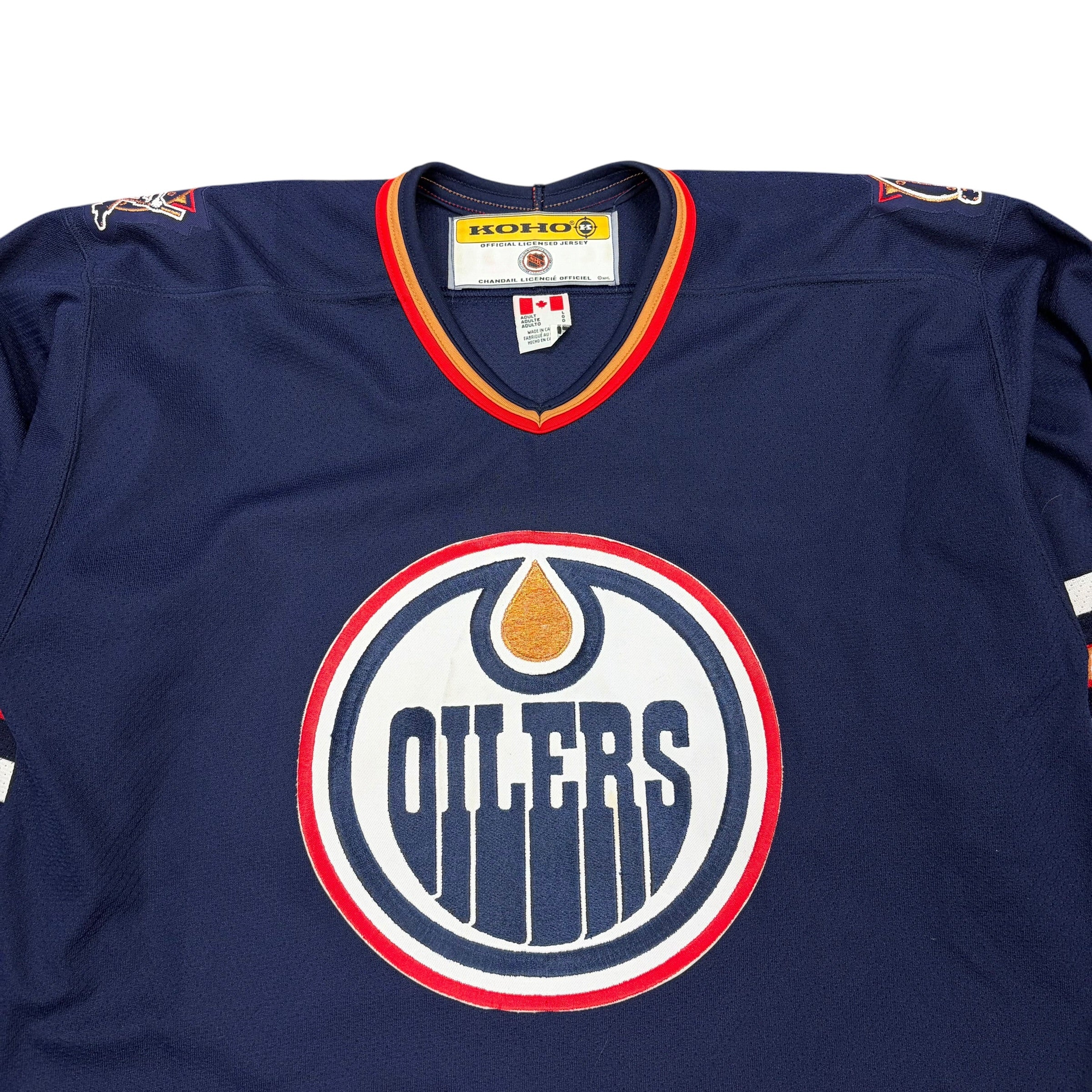Vintage CCM NHL Edmonton Oilers Mike Comrie Jersey Navy