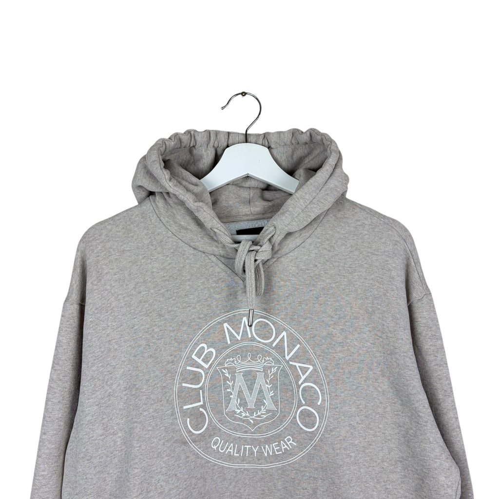 Vintage Club Monaco Crest Logo Hoodie Cream