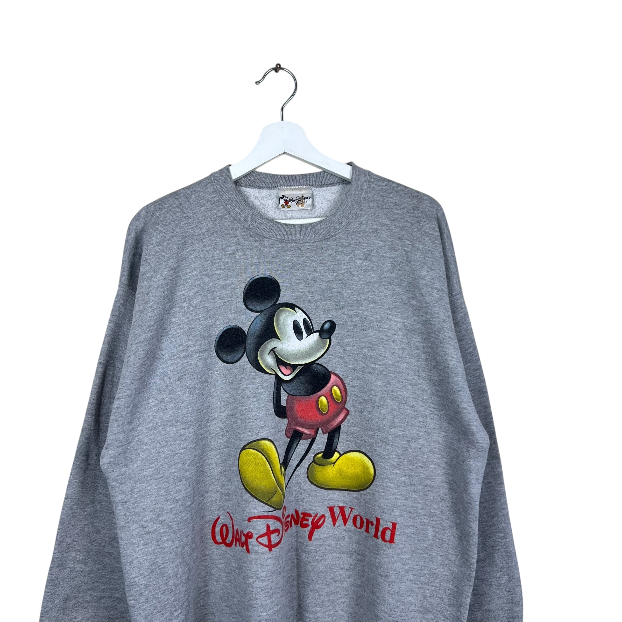 Vintage Walt Disney World Mickey Crewneck Heather Grey