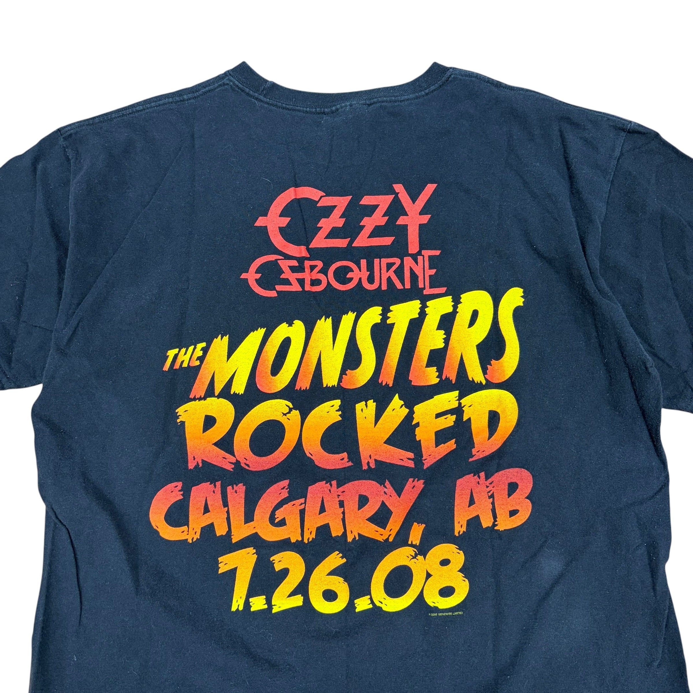 2008 Ozzy Ozbourne “The Monsters Rocked” Calgary Tour Tee Black