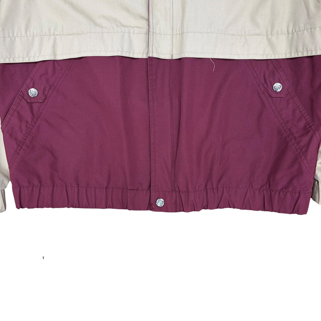 1980’s Givenchy Two Tone Full Zip Jacket Burgundy/Cream