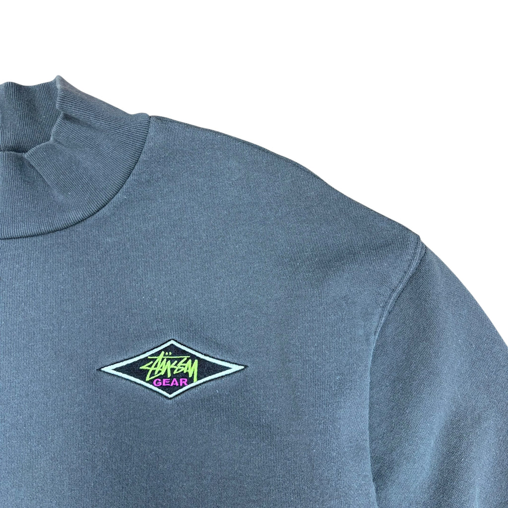 Stussy Gear Logo Crewneck Dark Grey