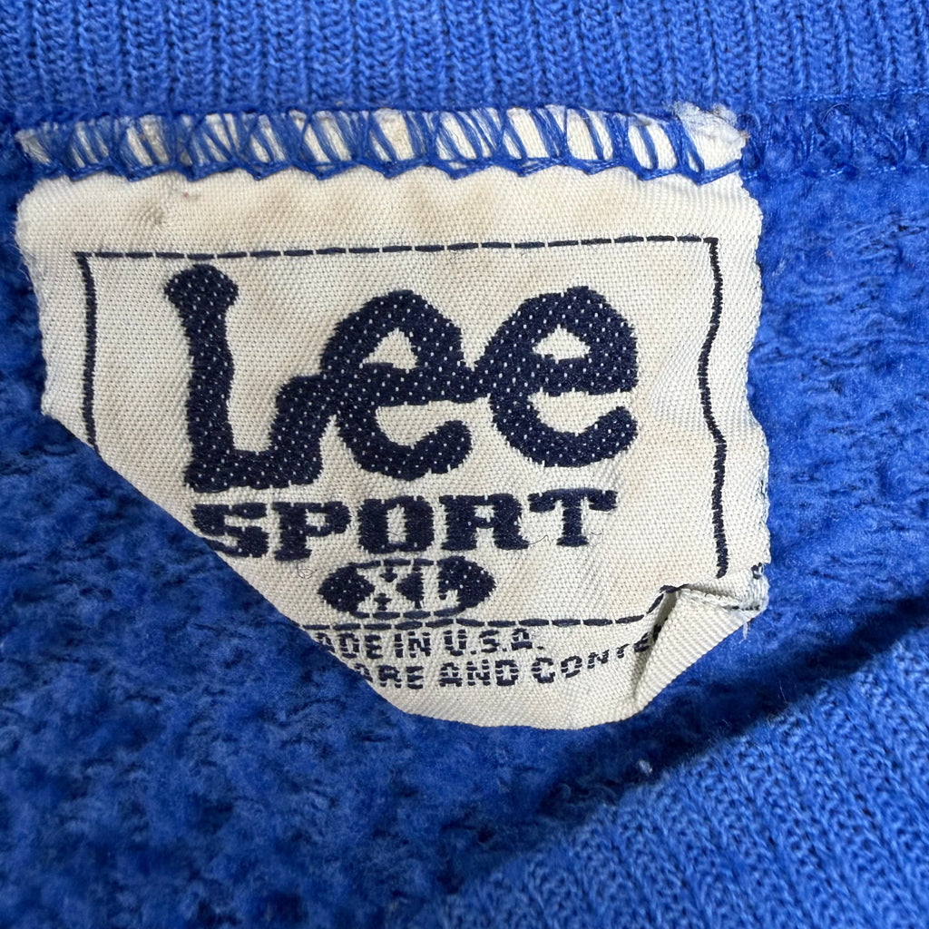 Vintage Lee Sport Hampton Pirates Arch Logo Crewneck Blue