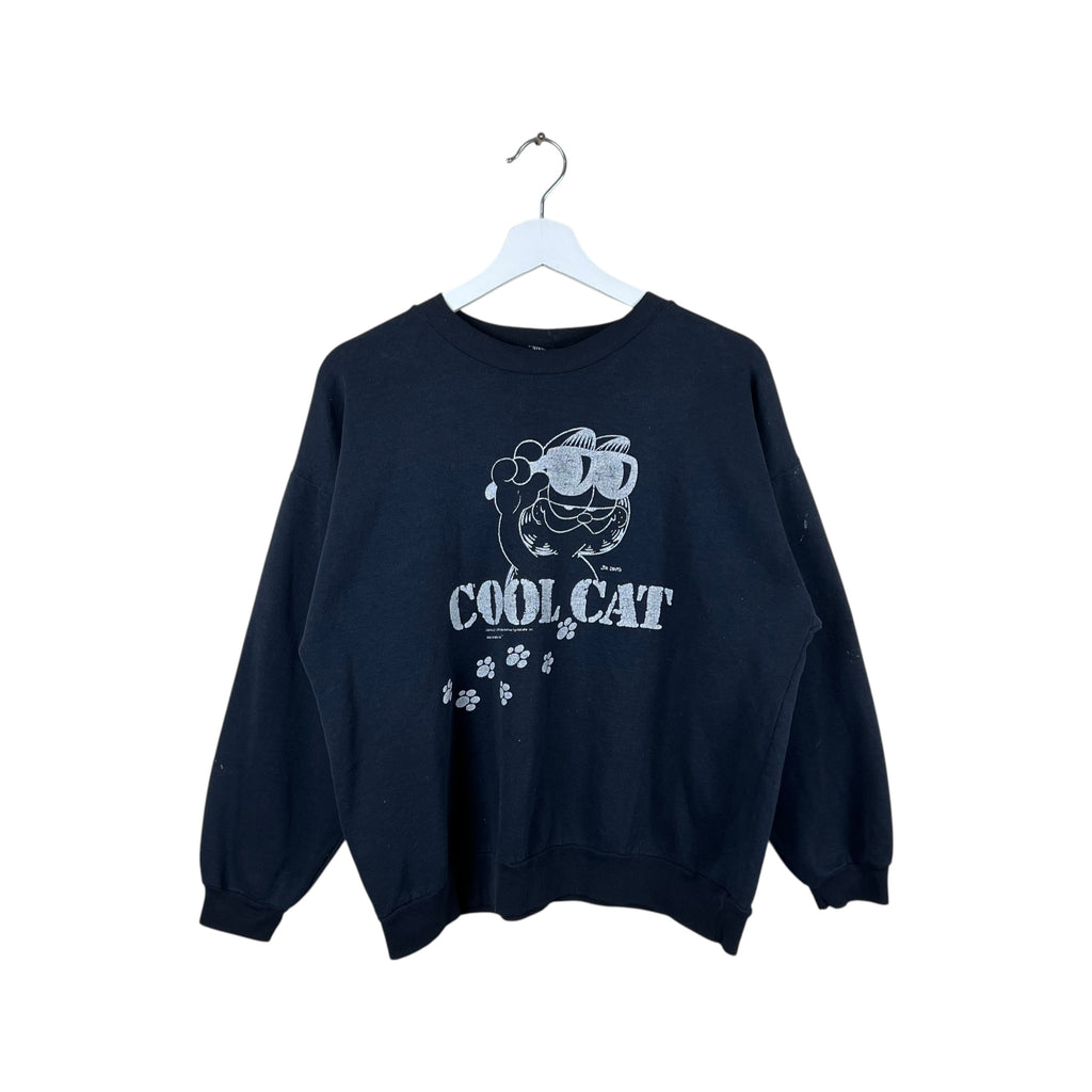 Vintage Garfield “Cool Cat” Crewneck Black