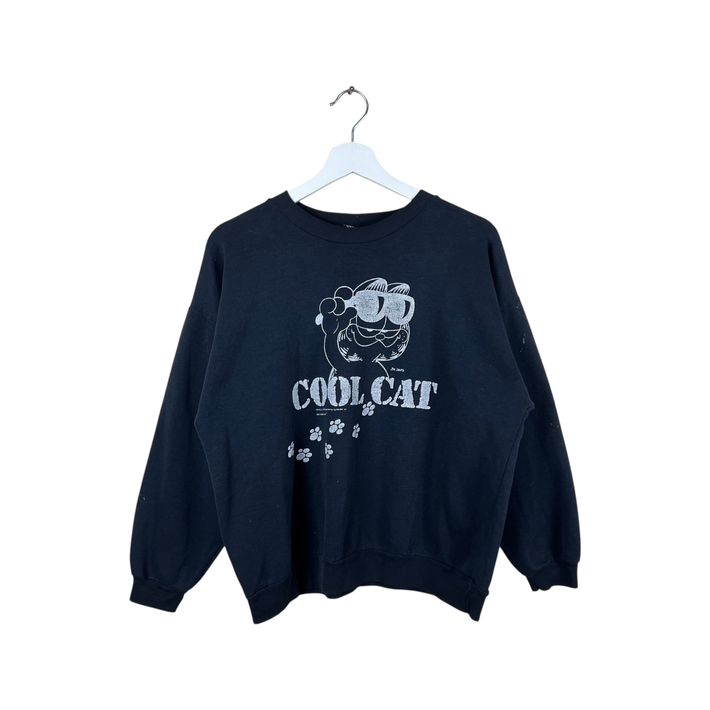 Vintage Garfield “Cool Cat” Crewneck Black