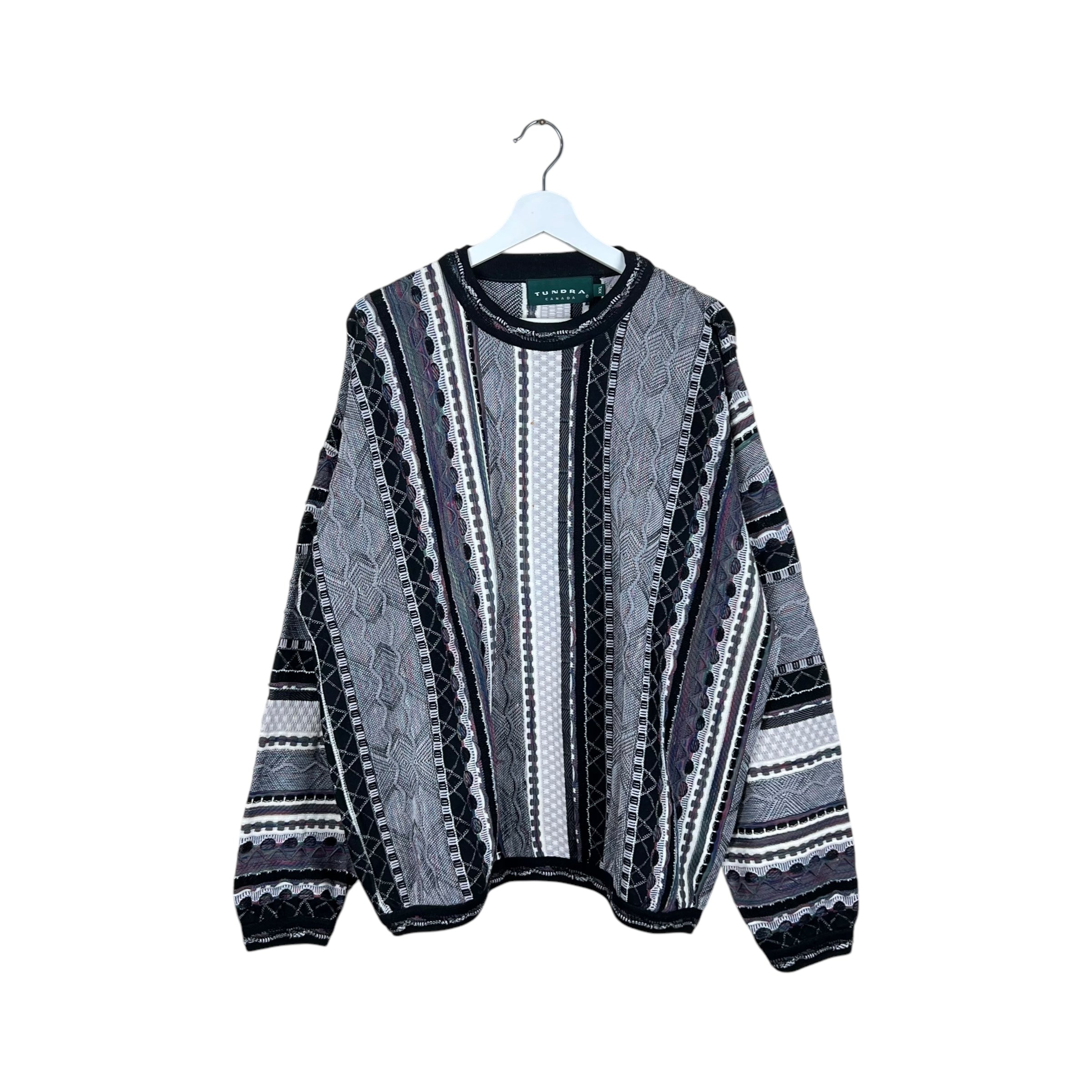 Vintage Tundra 3D Knit Pattern Multi Colour