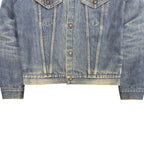 Vintage Quilt Lined Button Up Jacket Medium Wash