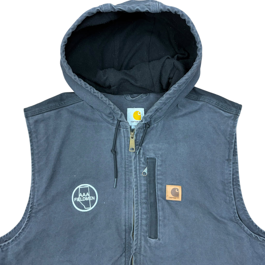 Vintage Carhartt Hooded Vest Stone Grey