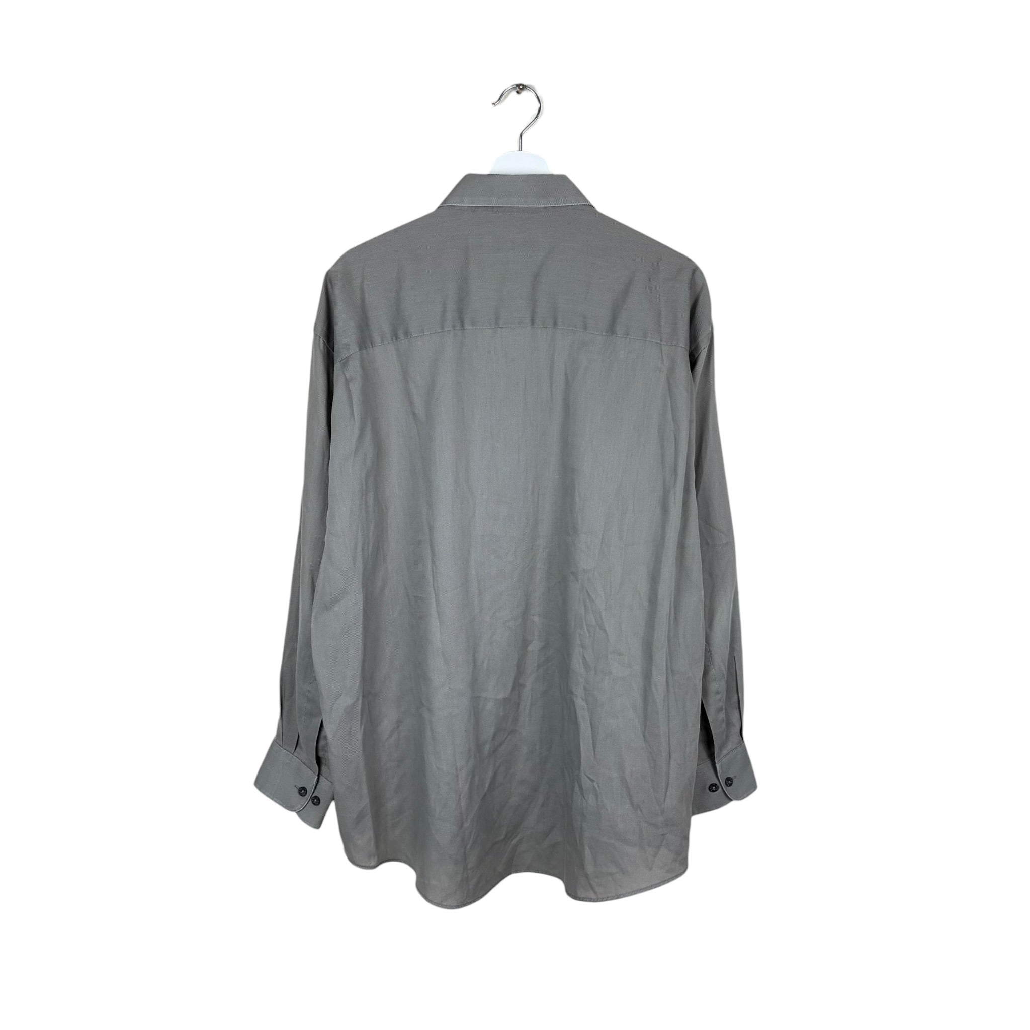 Yves Saint Laurent Single Pocket Button Up Grey