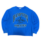 Vintage Lee Sport Hampton Pirates Arch Logo Crewneck Blue