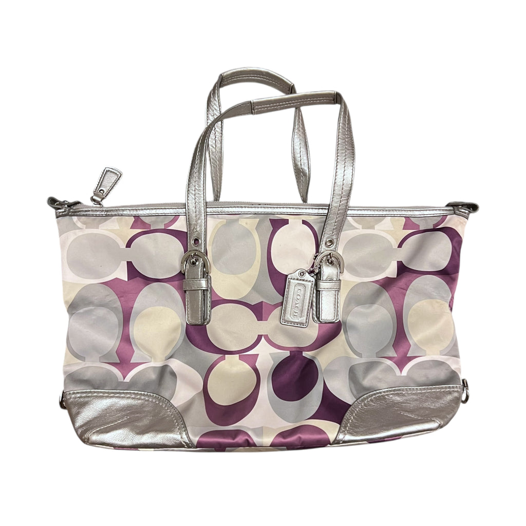 Coach Crossgrain Sateen Scarf Print Bag