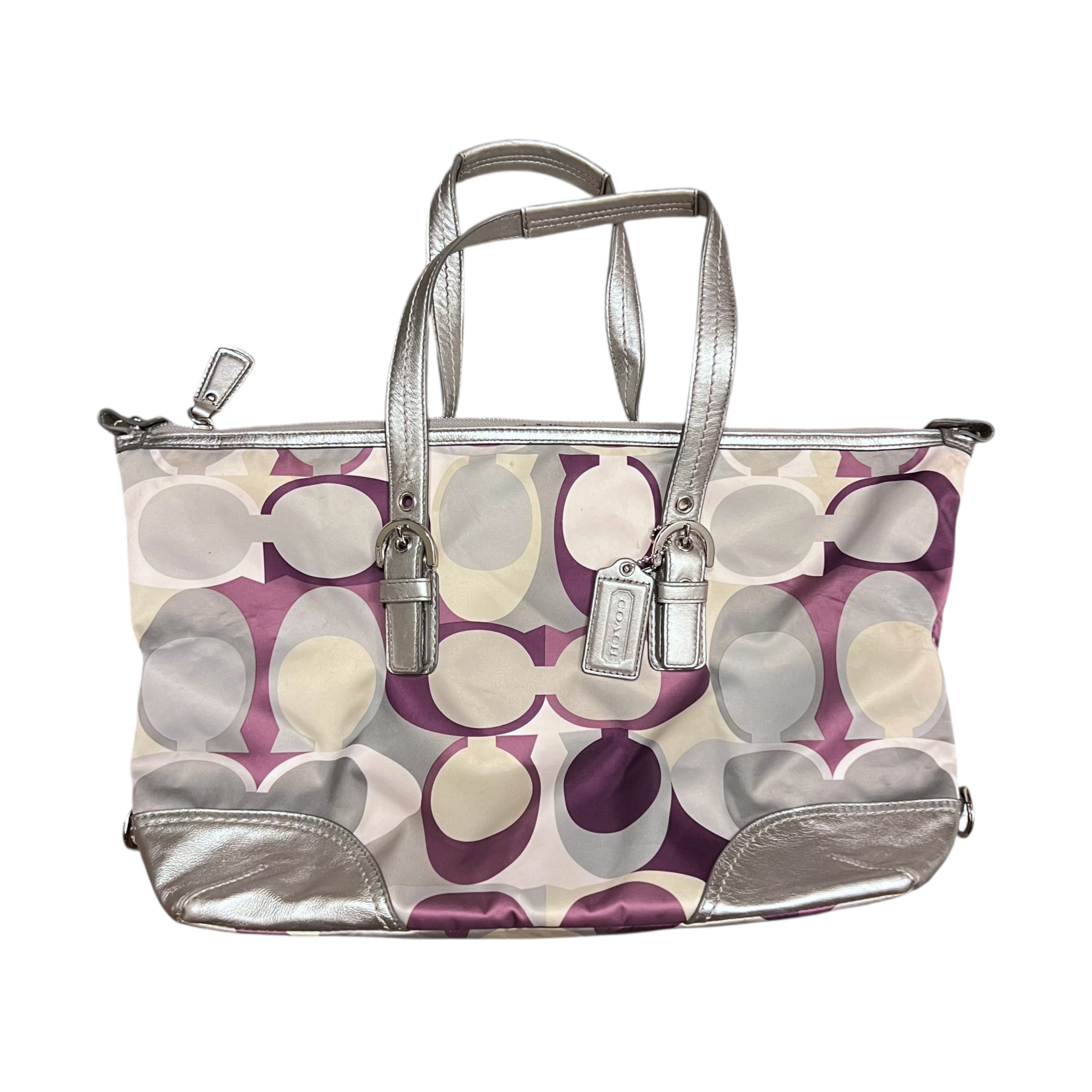 Coach Crossgrain Sateen Scarf Print Bag