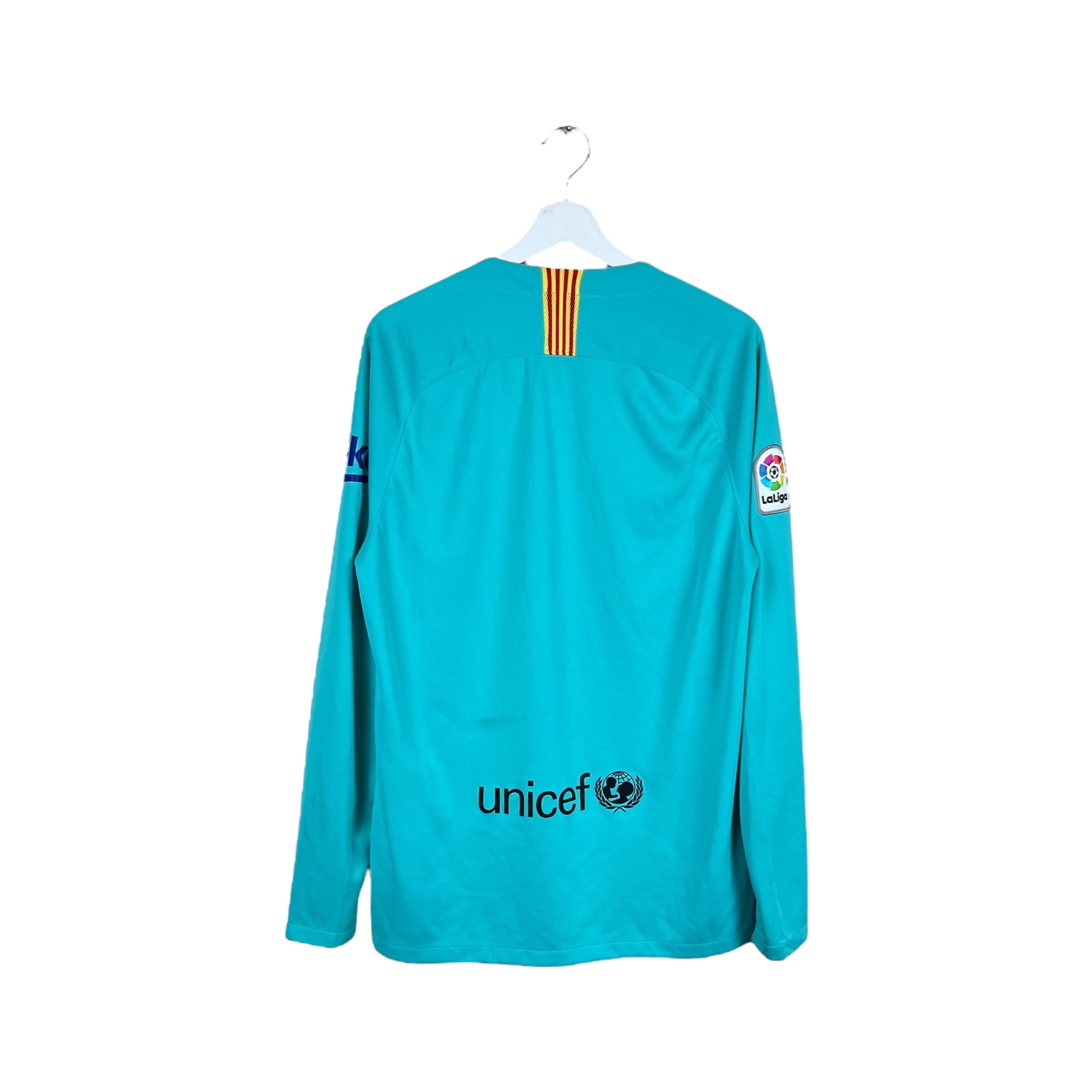 2020 Nike FC Barcelona Blank Goalkeeper Home Longsleeve Jersey