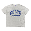 1995 Russell Athletics NFL Indianapolis Colts Arch Logo Tee Grey