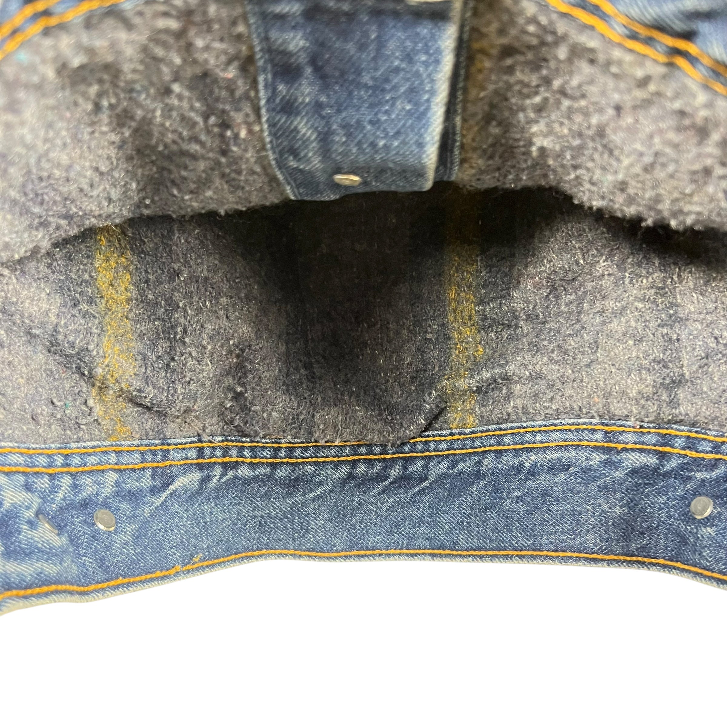 Vintage Lee Stormrider Blanket Lined Denim Jacket Mid Wash