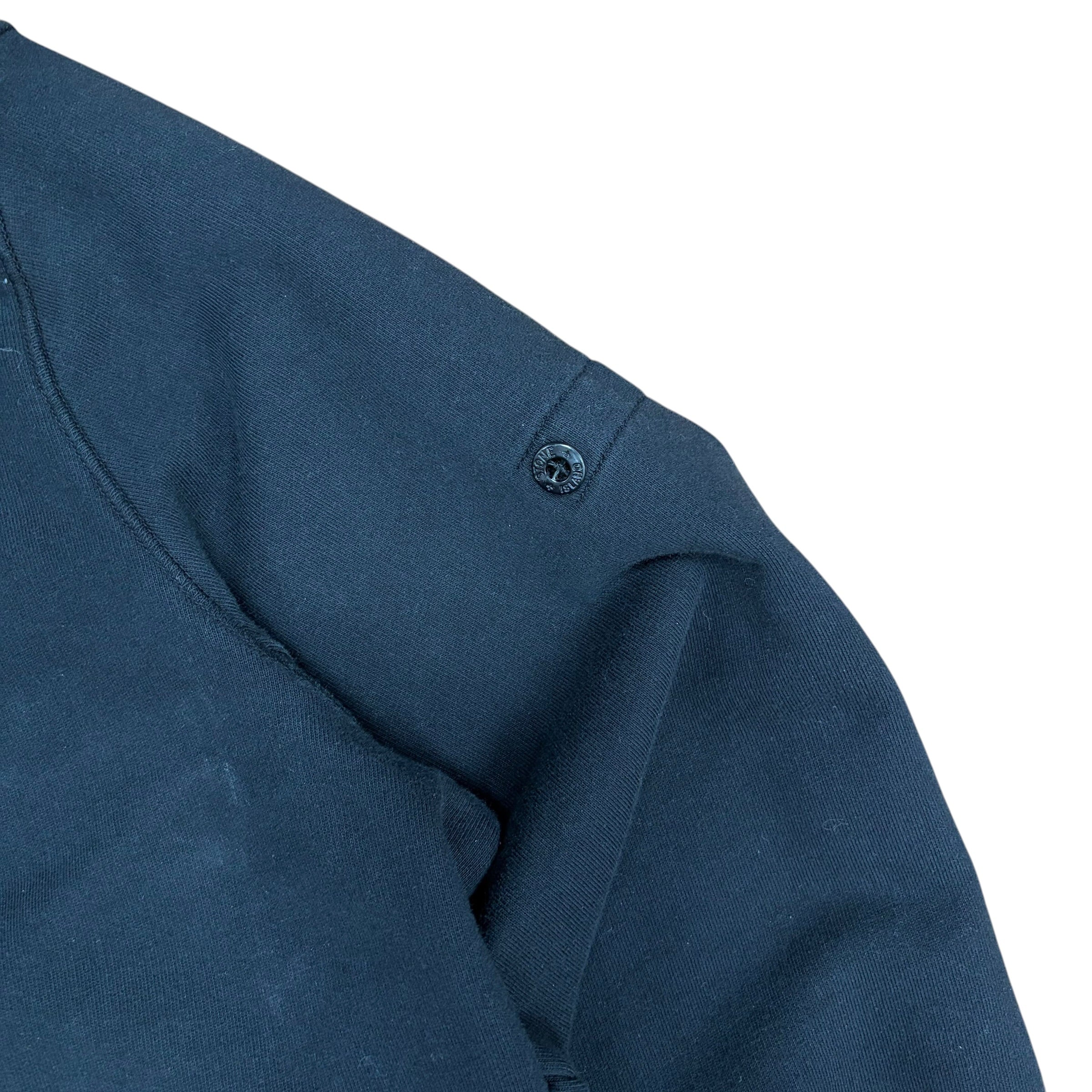 Stone Island Cotton Pullover Hoodie Black