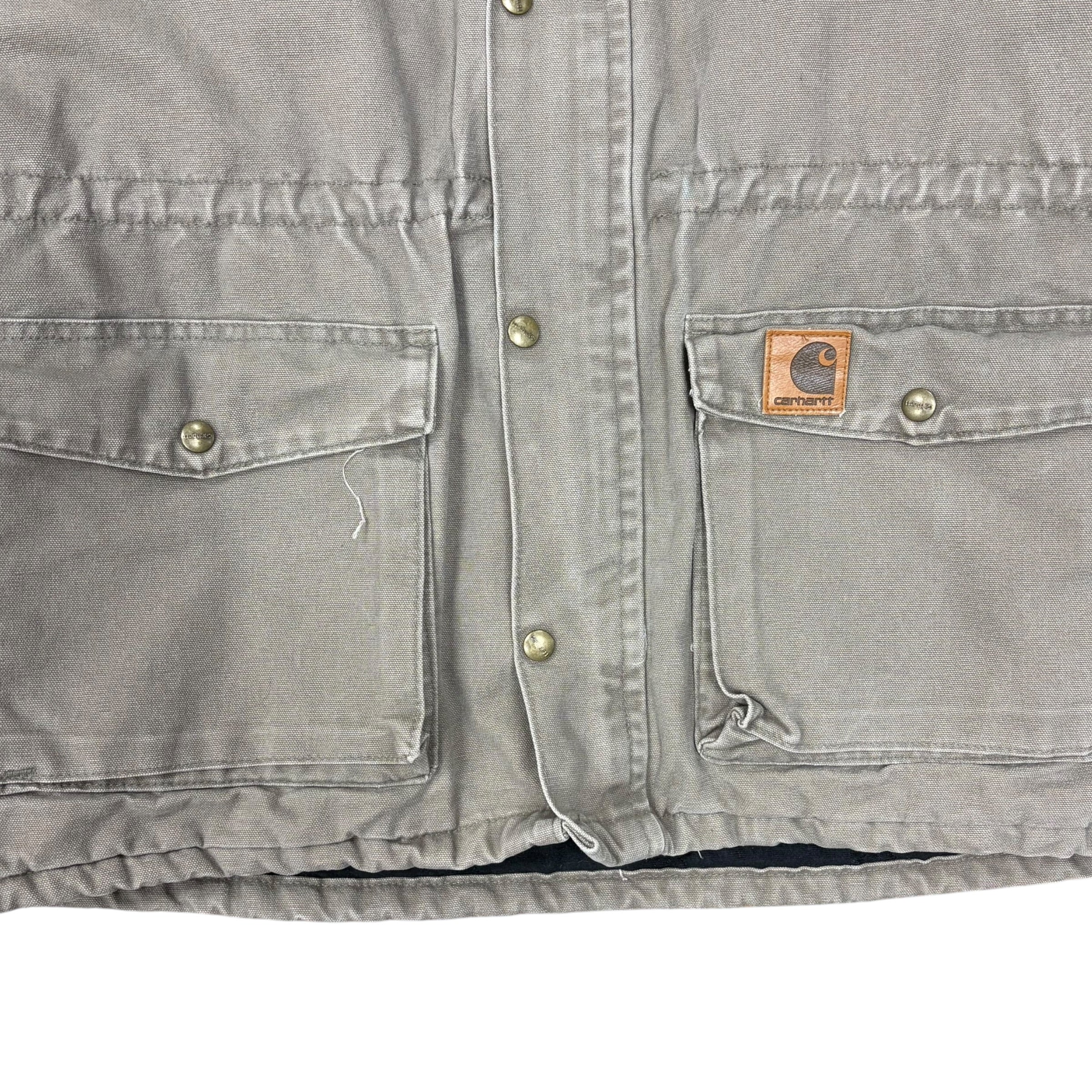 Vintage Carhartt Fleece Insulated Barn Jacket Washed Beige