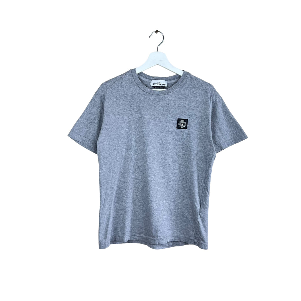 Stone Island Compass Patch Logo Tee Melange Grey