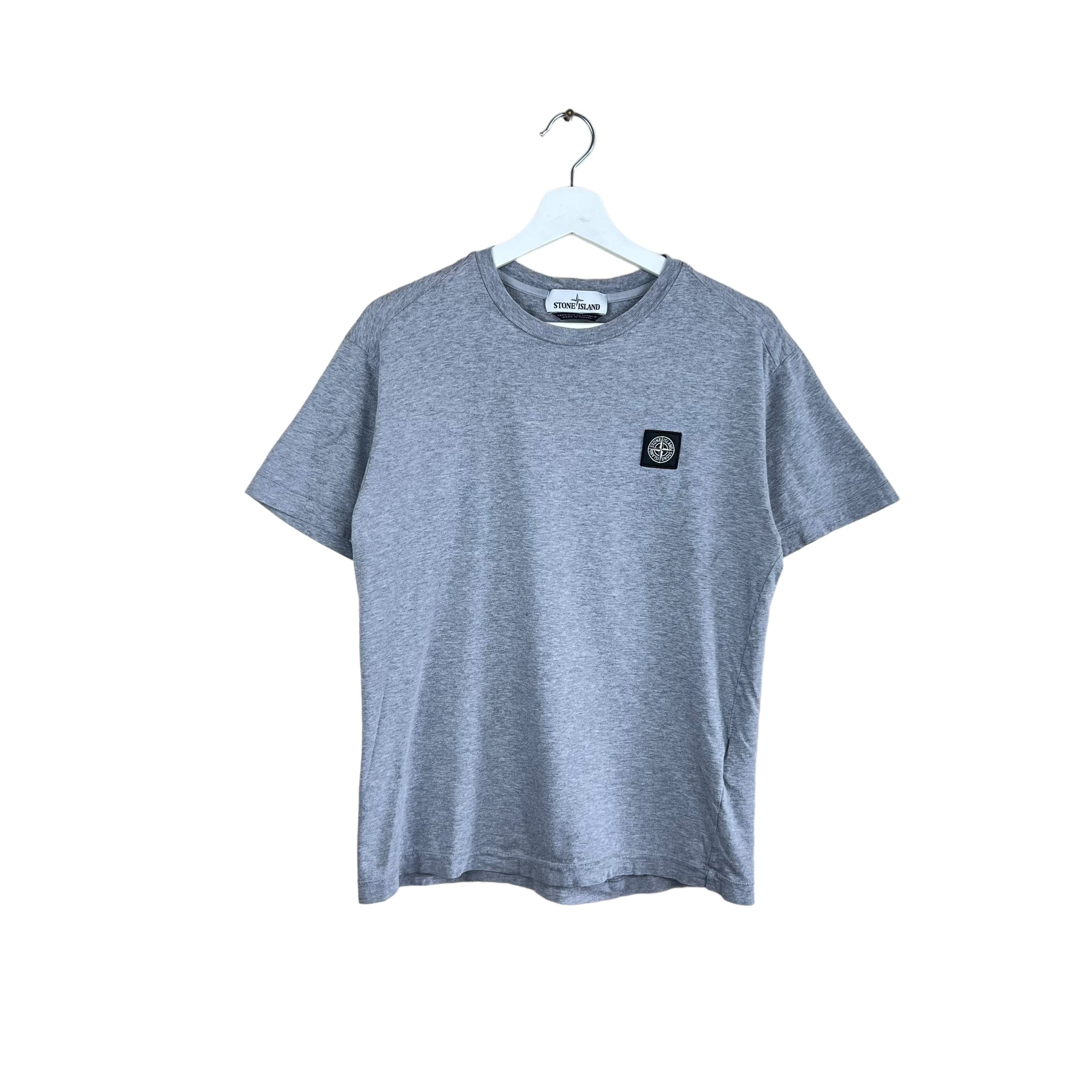 Stone Island Compass Patch Logo Tee Melange Grey