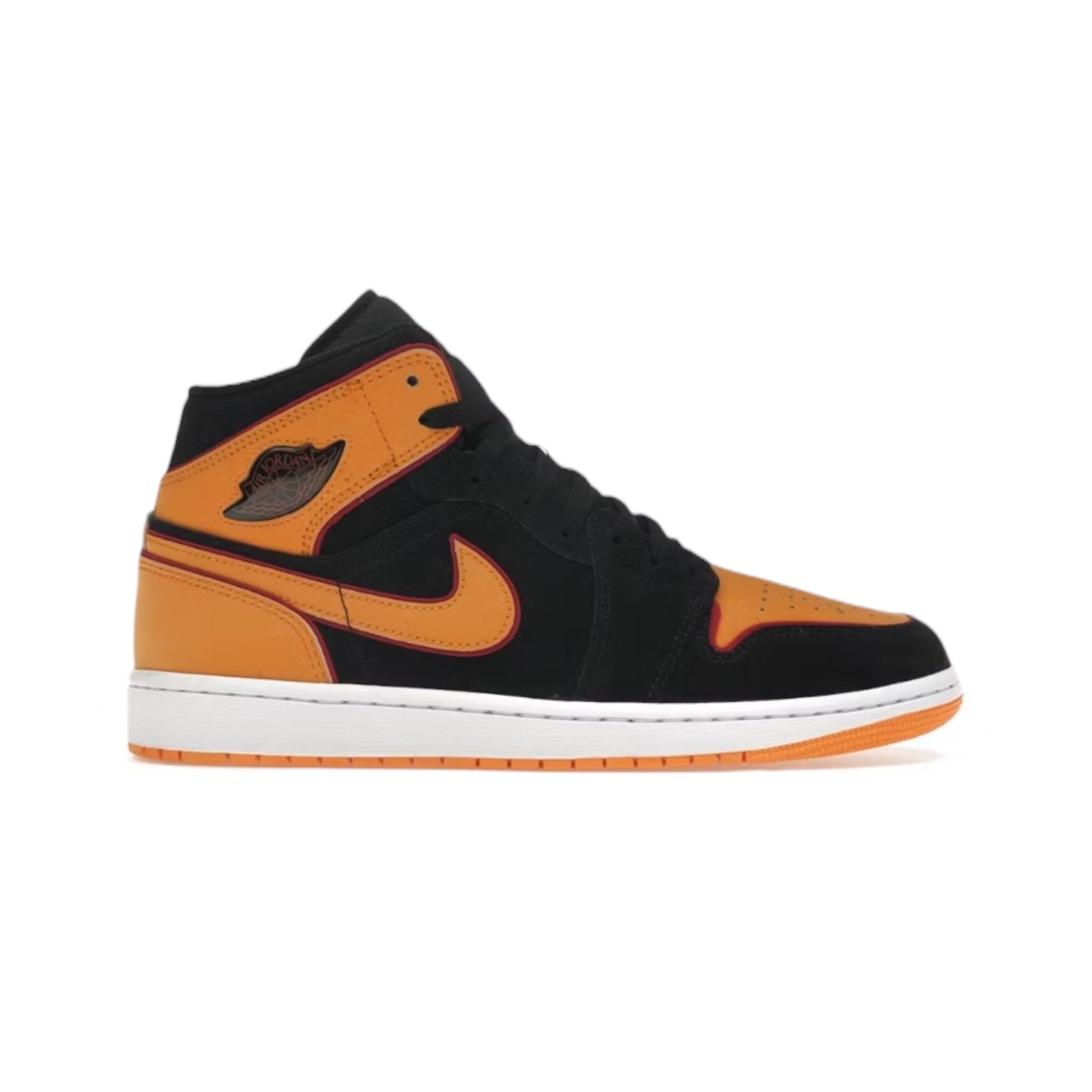 Jordan 1 Mid Fat Tongue Black Orange