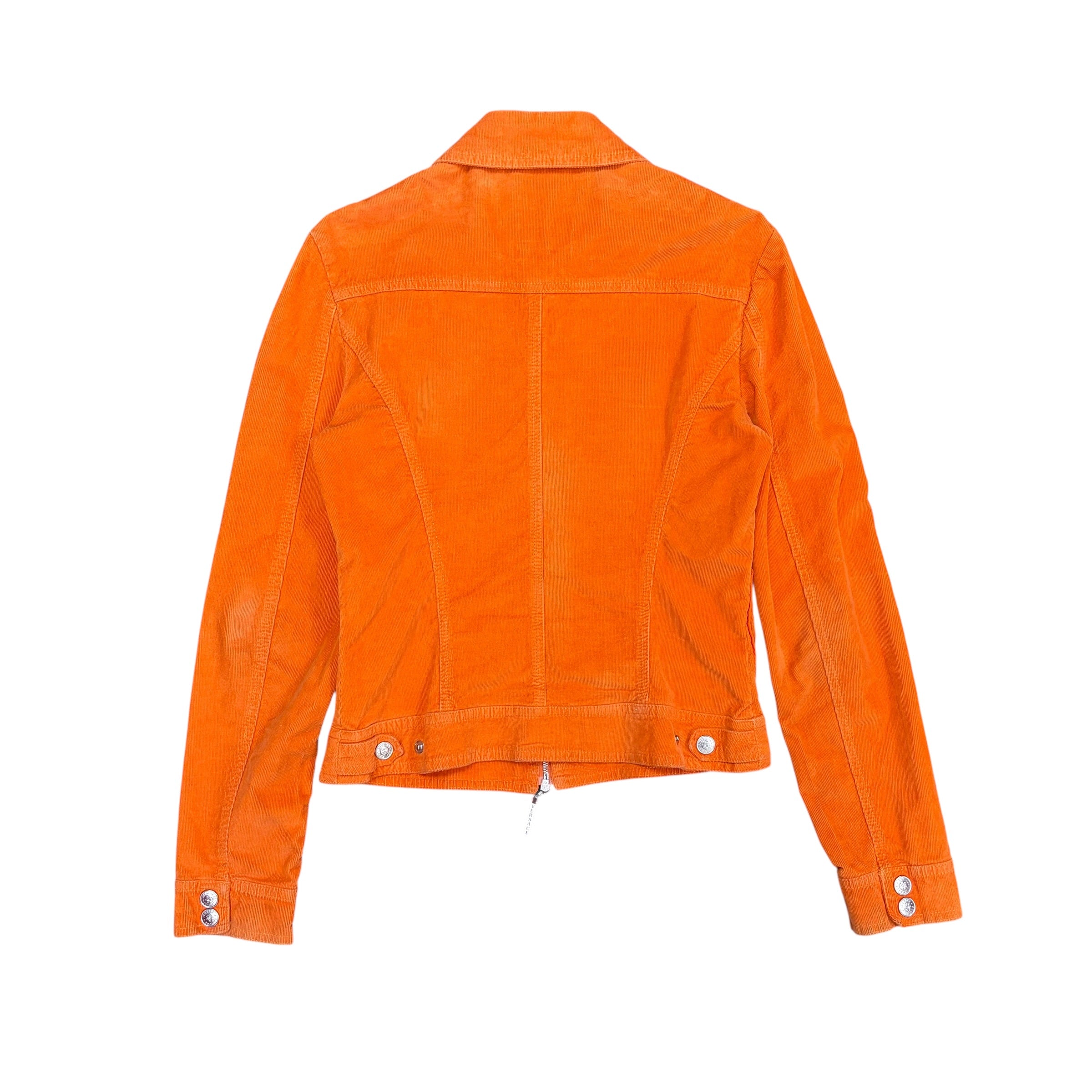 Versace Couture Jeans Women’s Corduroy Cropped Jacket Orange
