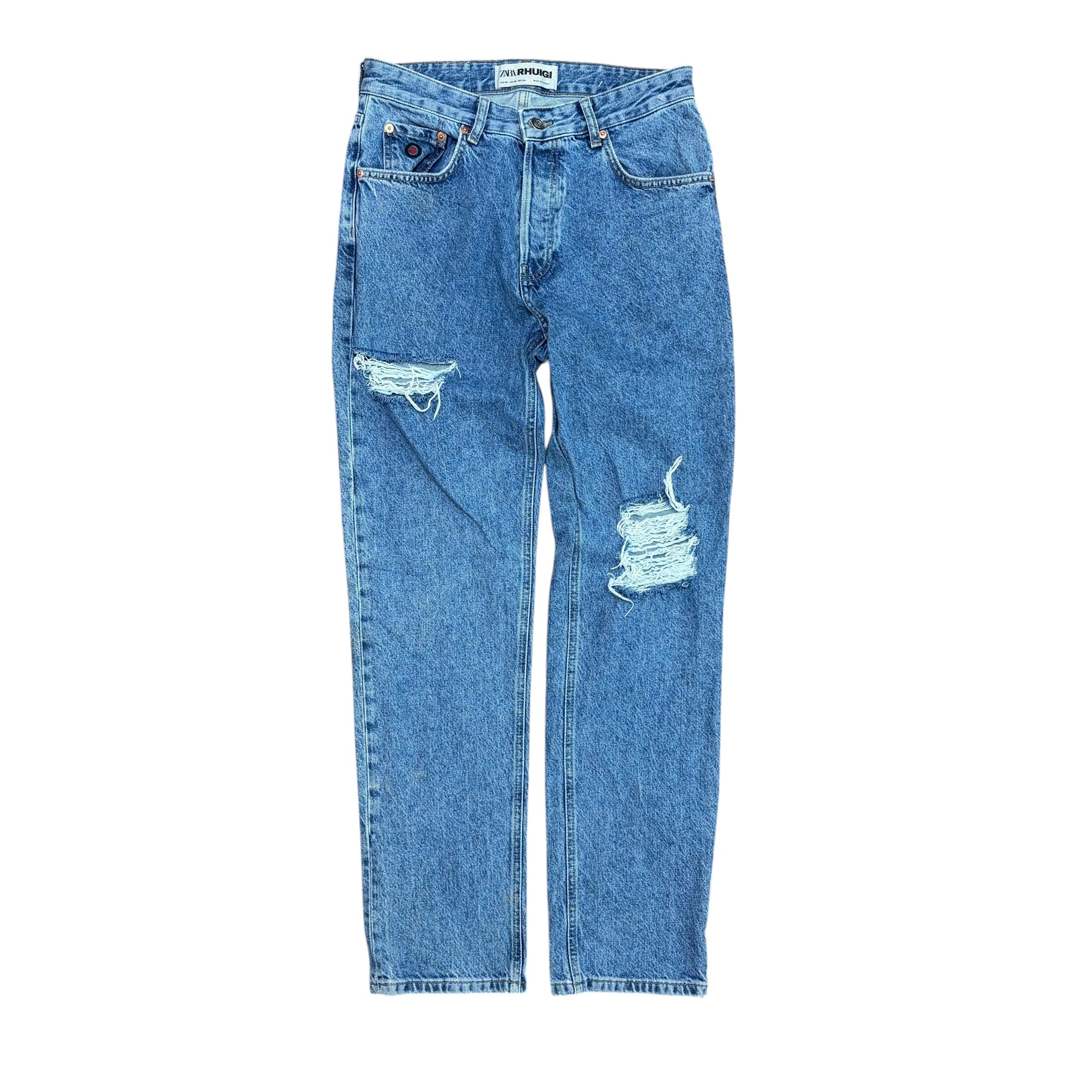 Zara x Rhuigi Distressed Denim Mid Wash