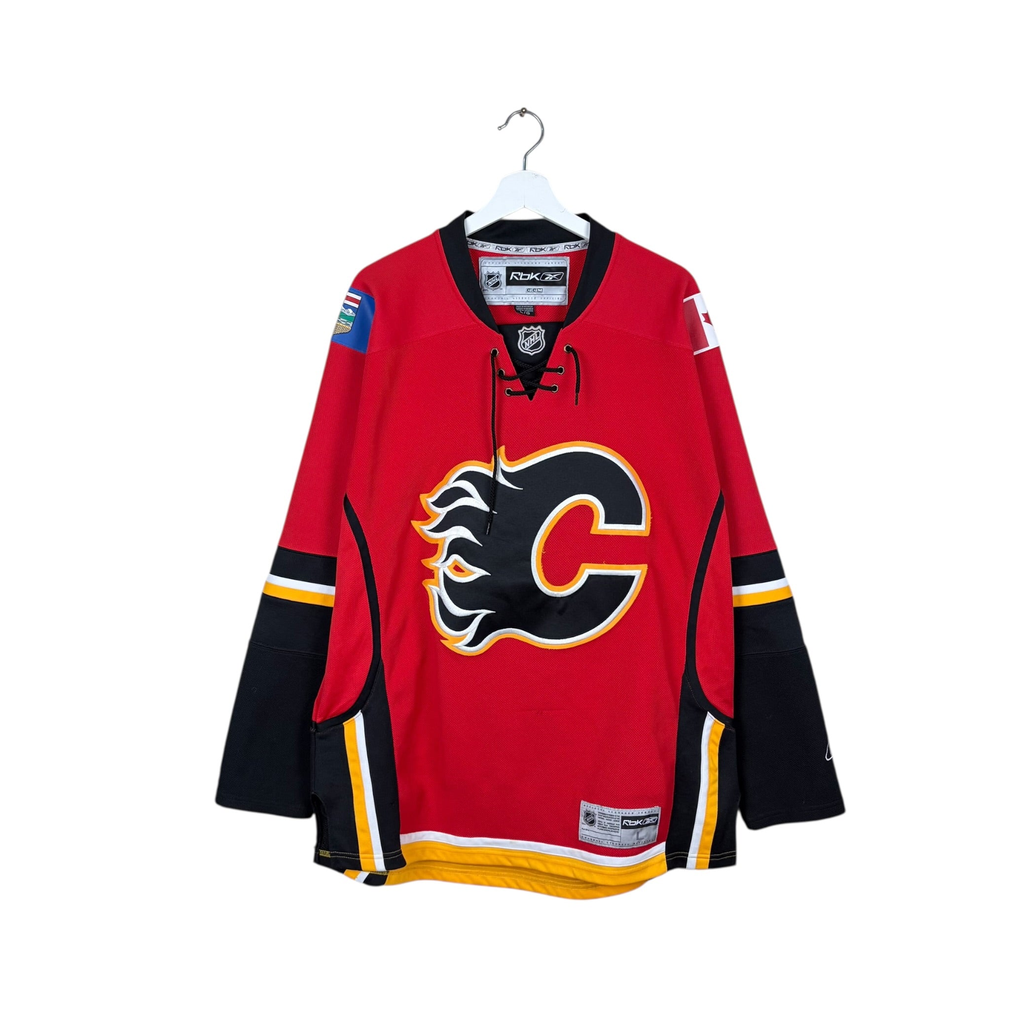 Vintage Reebok NHL Calgary Flames Blank Away Jersey