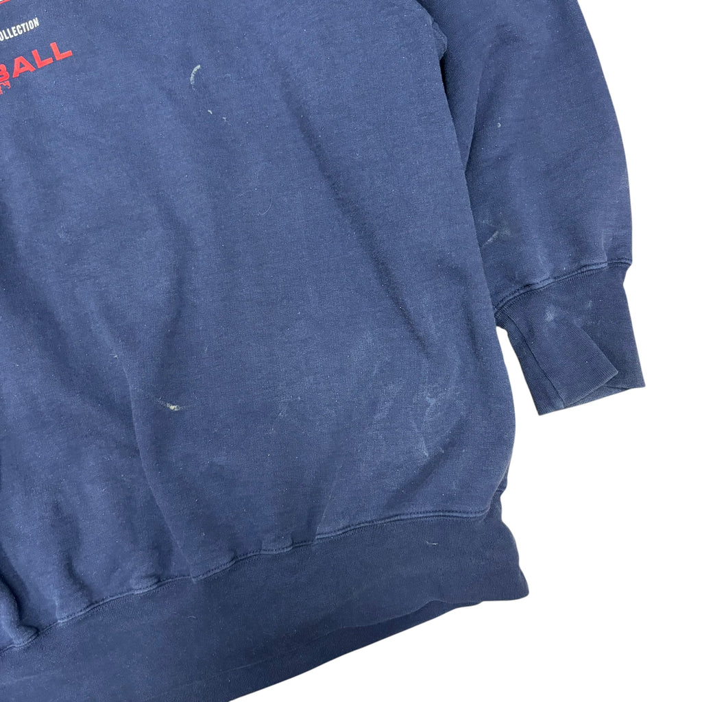 Vintage Majestic MLB Atlanta Braves Baseball Logo Crewneck Navy