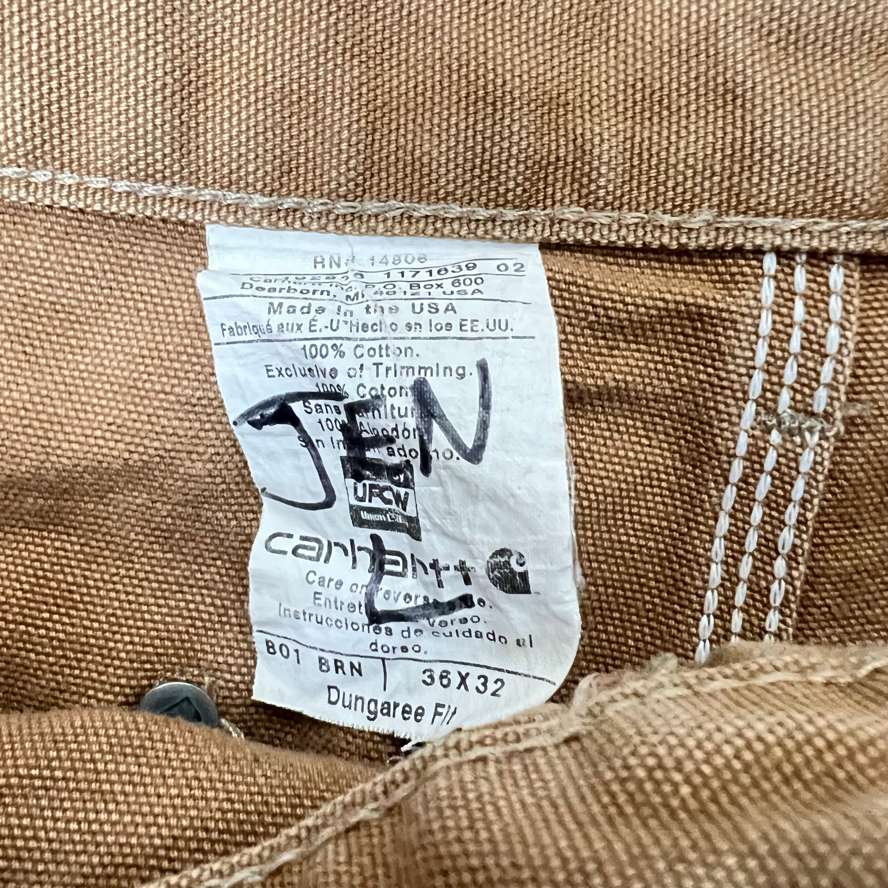 Vintage Carhartt Dungaree Fit Double Knee Carpenter Pants Beige