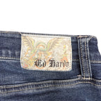 Y2K Ed Hardy Women’s Eagle/Snake Embroidered Jeans Dark Wash