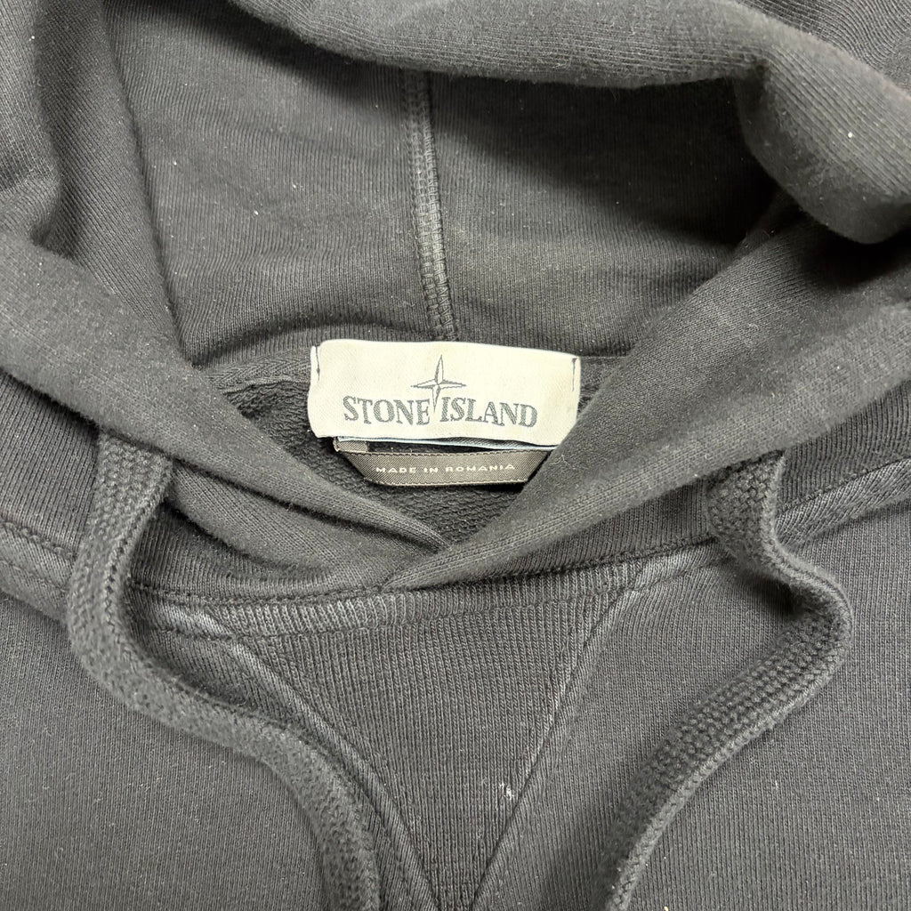 Stone Island Cotton Pullover Hoodie Black