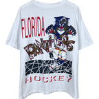 1993 Majestic NHL Florida Panthers Big Logo Player Tee White